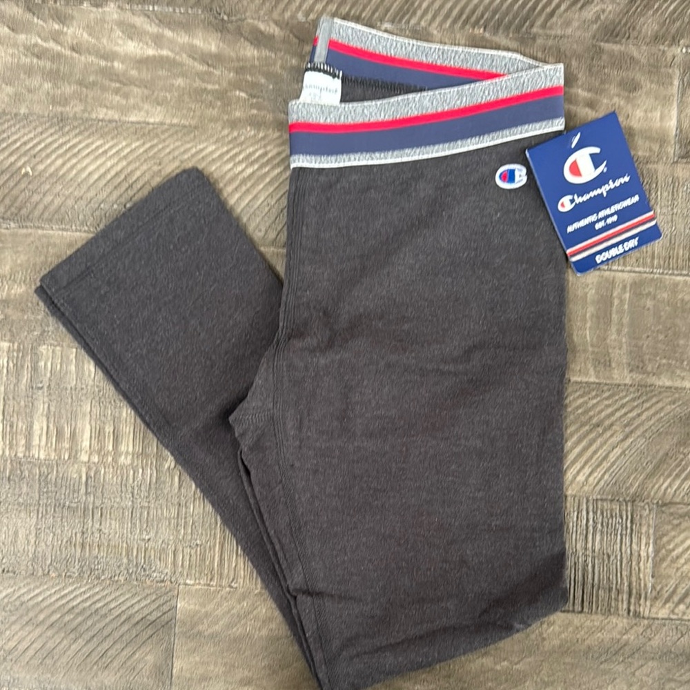 Champion Gray Capri Leggings with Colorful Waistband
